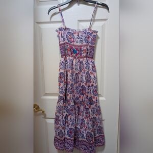 Bell by Alicia Bell sleeveless spaghetti strap midi dress Sequin Paisley Size XS